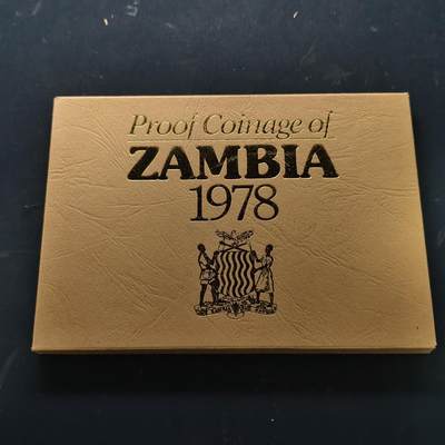 【全场包邮】纯粹捡漏拍519场 - 赞比亚1978年官方发行皇家厂经典信封装精制套币-PS5