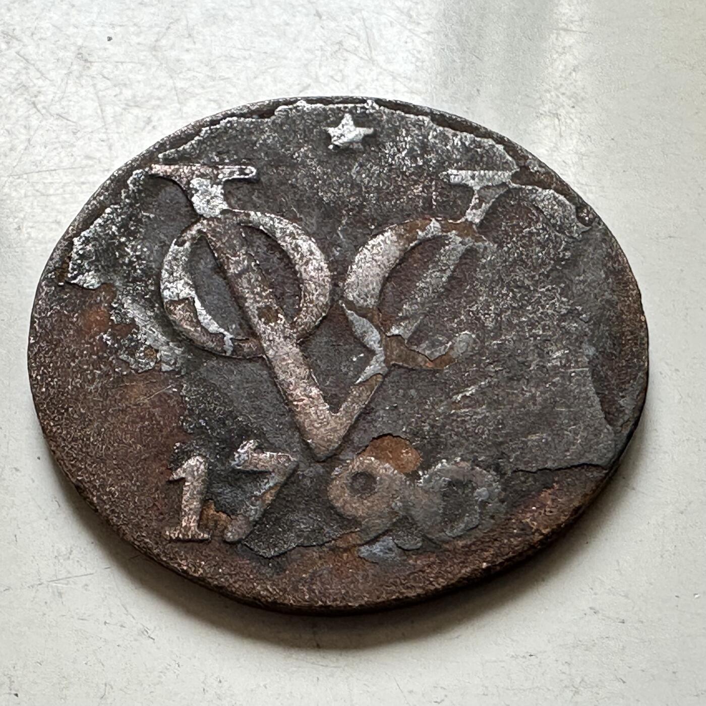 🌹外币初藏🌹🐯2026年第37场   每周二四六晚8️⃣点 接代拍 荷属东印度 1790年 1 Duit 铜币