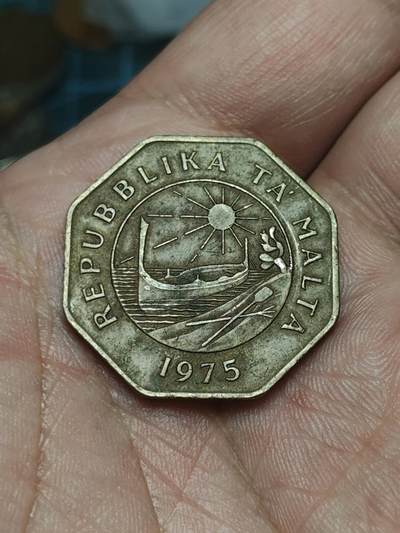 2026年第四十场(总第二百零九场）外国好品散币场(免佣金) - 马耳他🇲🇹1975单年份25分(第一套流通硬币，黄铜材质版)