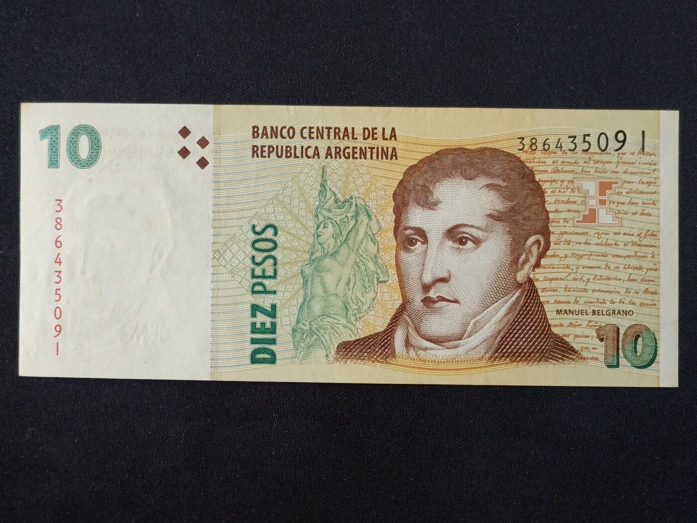 【游宝拍卖】丙午马年第18期 阿根廷-10比索【流通好品VF】