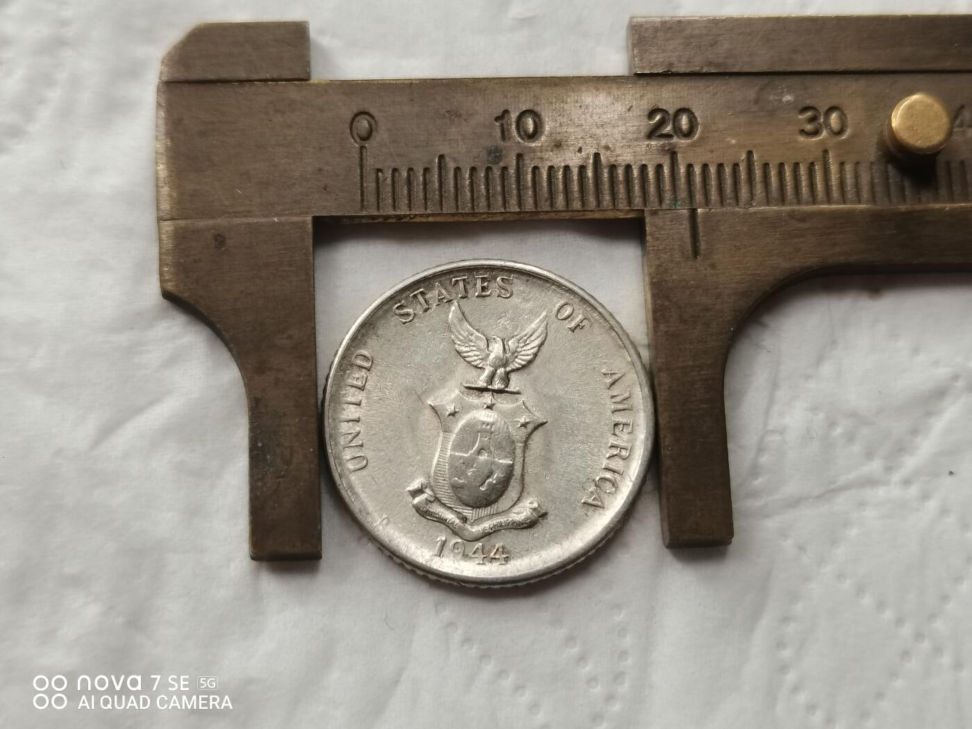 银币 1944年美属菲律宾20分银币