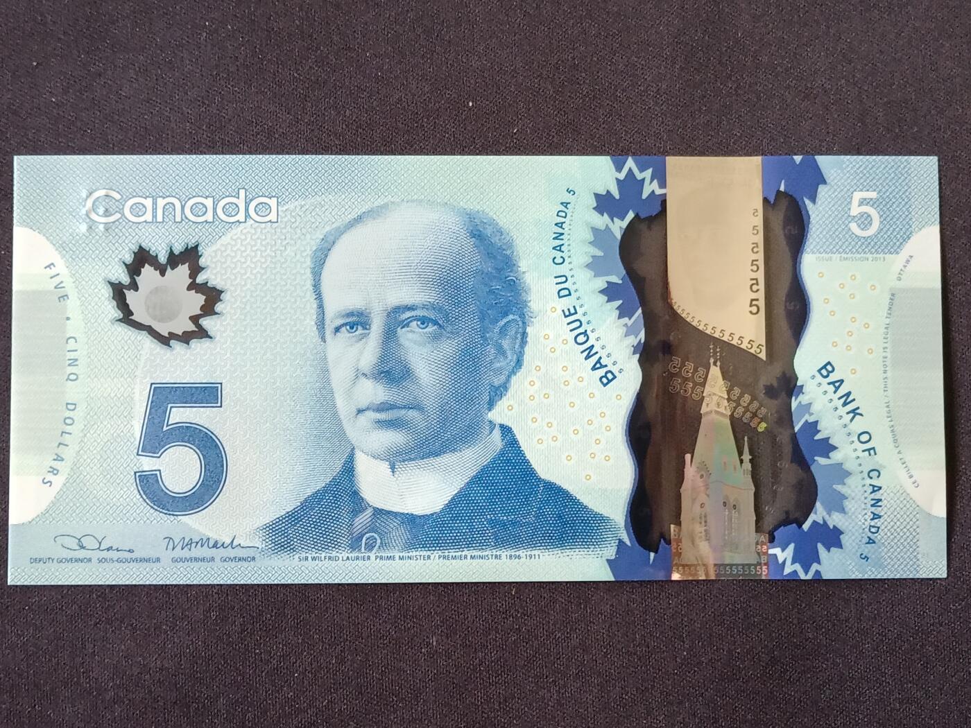 【游宝拍卖】丙午马年第18期 加拿大-5元【ND(2022) 全新UNC-】