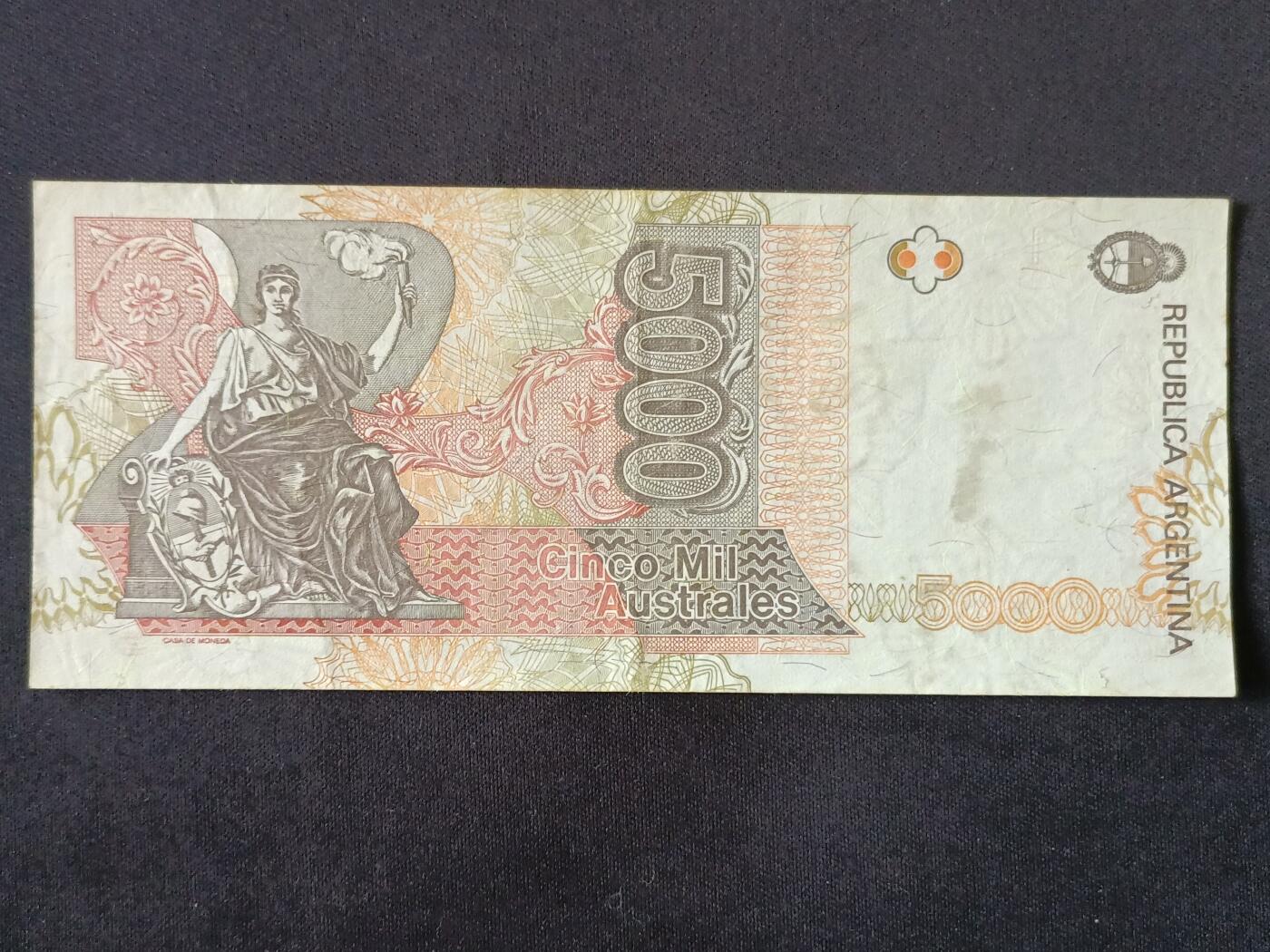 【游宝拍卖】丙午马年第18期 阿根廷-5000奥斯特拉【流通品相】