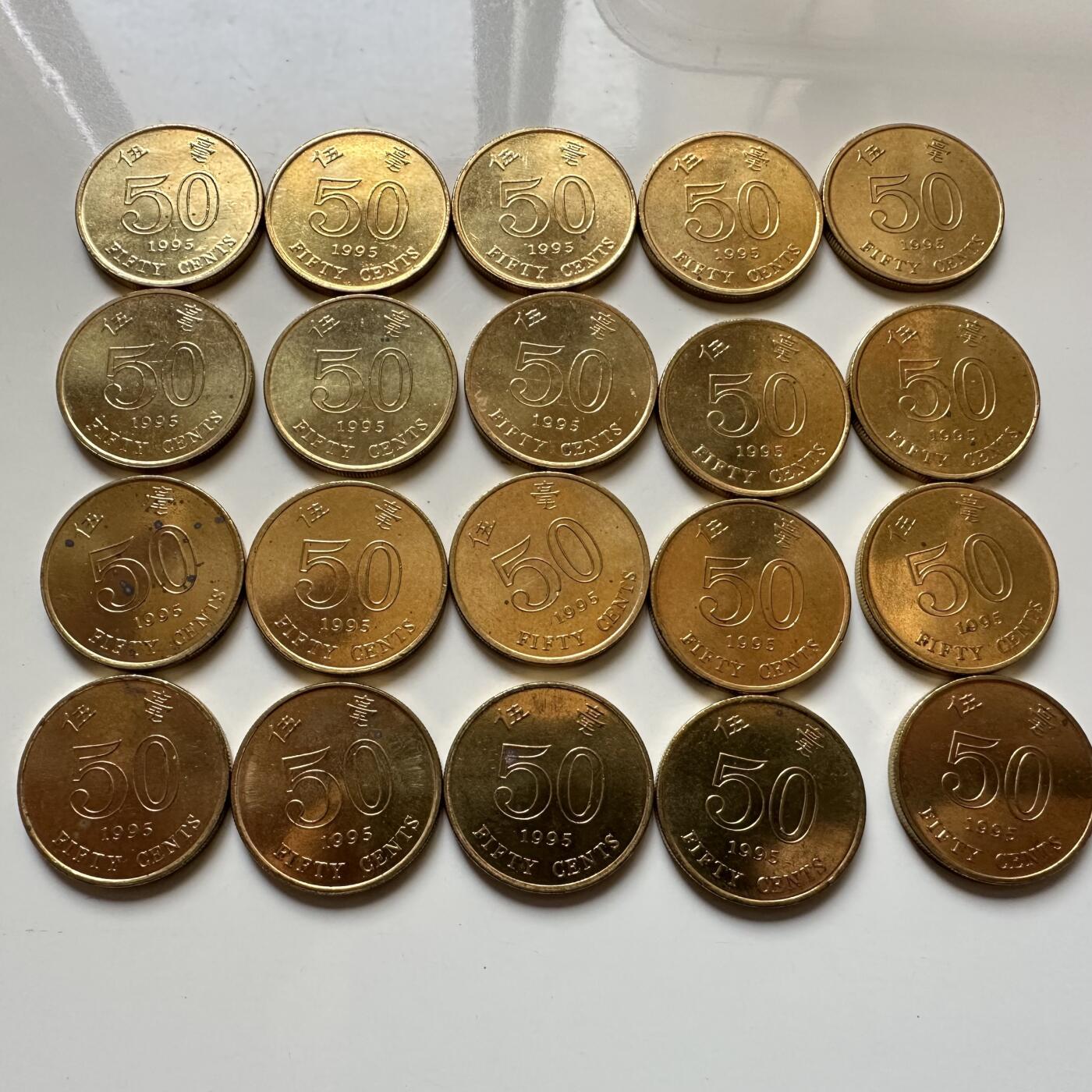 🌹外币初藏🌹🐯2026年第37场   每周二四六晚8️⃣点 接代拍 香港紫荆花5毫 20枚 原光品相