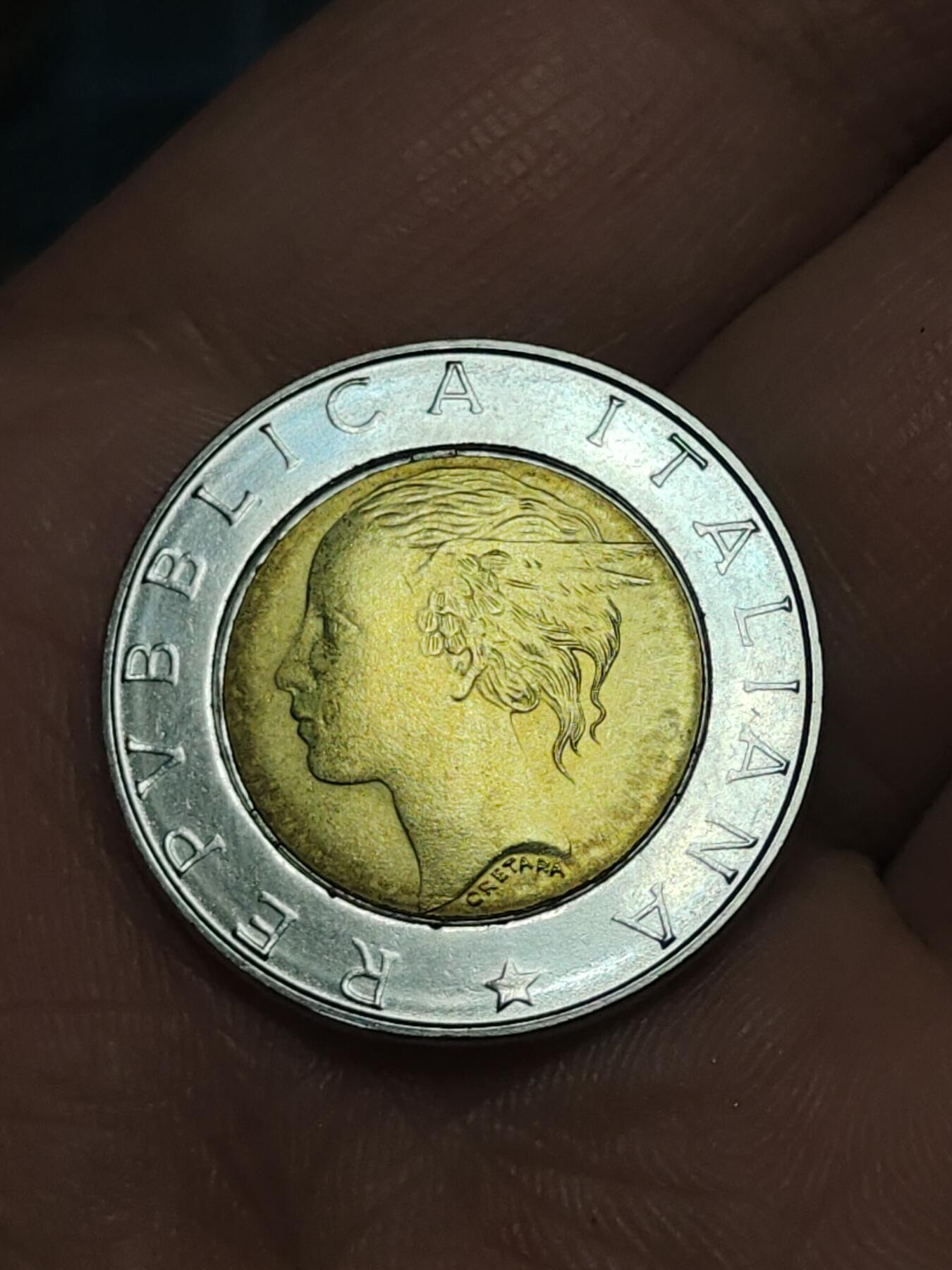 2026年第四十场(总第二百零九场）外国好品散币场(免佣金) 好品–意大利🇮🇹1999年500里拉(欧洲议会首次选举20周年纪念币)