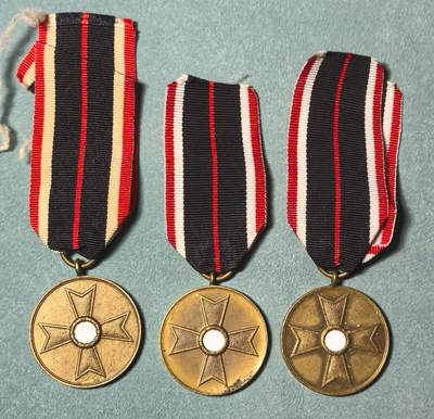 盛世勋华——号角文化勋章邮票专场拍卖第312期 - 德国（1939）战功十字奖章 铜质 3枚