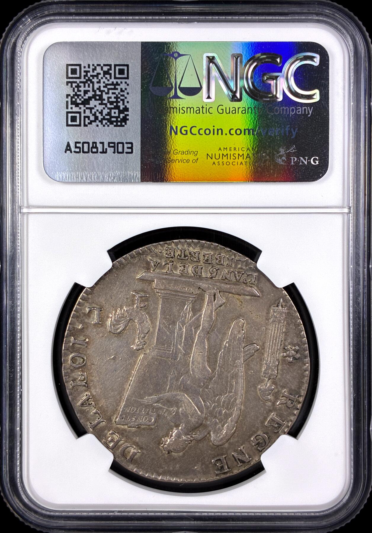 【雨安】【直播拍卖】【第0131期-评级币章】2026-04-04 周六 19:30 (金价1060, 银价18.08)  [评级法国] France 法国 1埃居 KM#0615 DAV-1335 路易十六 天使埃居 1793年L  NGC-AU 打制周正, 难得的无减重痕, L厂好版