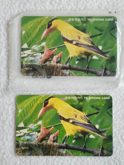 易卡拍卖第88期 - 韩国卡两枚同拍。应该是一新一旧各一枚。如图所示！