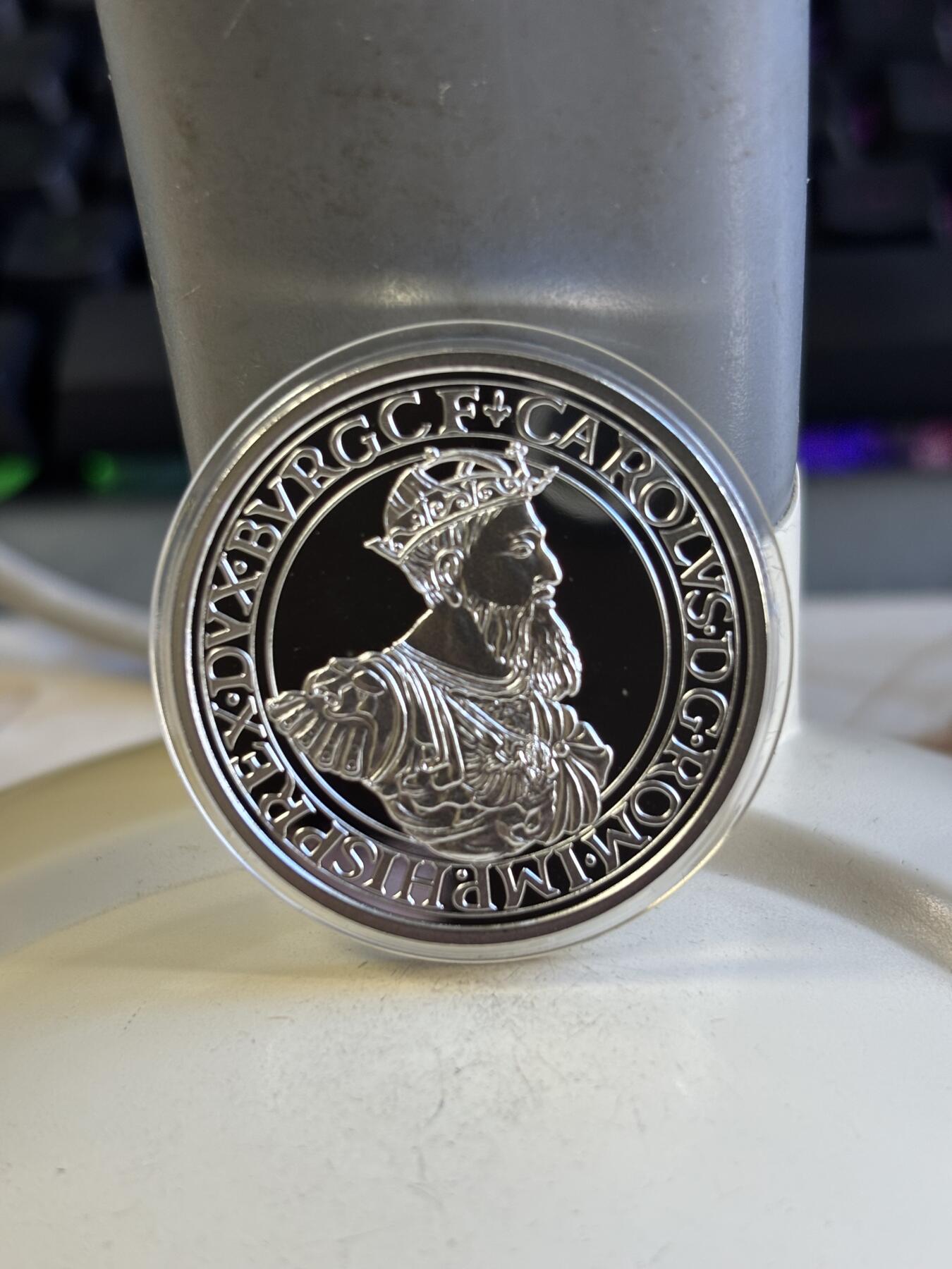 第196期拍卖 比利时2021年卡尔斯古尔登500周年精制纪念银币，925银，18.75克，发行5000枚