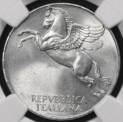 修遠堂世界钱币第110期 - NGC MS64  1949年意大利10里拉