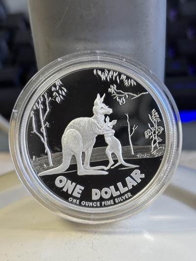 第196期拍卖 - 澳大利亚2007年澳洲袋鼠系列精制版1盎司纪念银币，999银