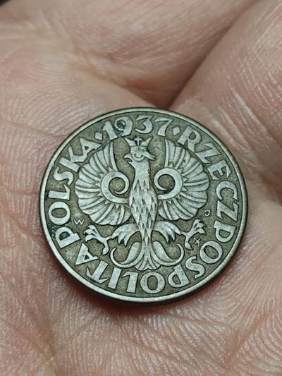 2026年第四十场(总第二百零九场）外国好品散币场(免佣金) - 波兰🇵🇱1937年5格罗希(第一套流通硬币第二版，青铜材质版)