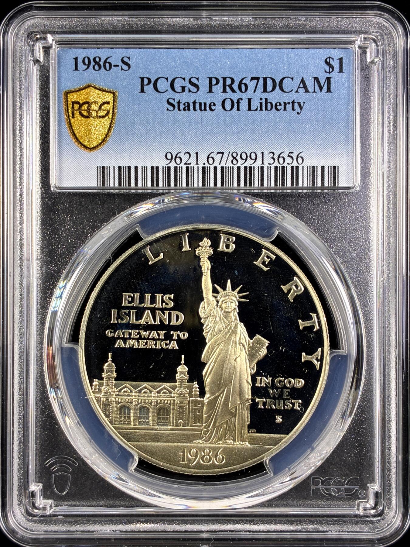 【雨安】【直播拍卖】【第0131期-评级币章】2026-04-04 周六 19:30 (金价1060, 银价18.08)  [评级现代] USA 美国 纪念币 1美元 1986年 自由女神 PCGS-PR67DCAM 精制币