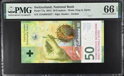 《愛美收藏》第239期-4.5周日外币黄金场  - 瑞士50法郎 PMG66E 2015年a版A冠