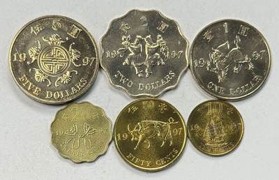 S&S Numismatic世界钱币-拍卖 第125期  - 中国香港1997年 香港回归 6枚纪念套币