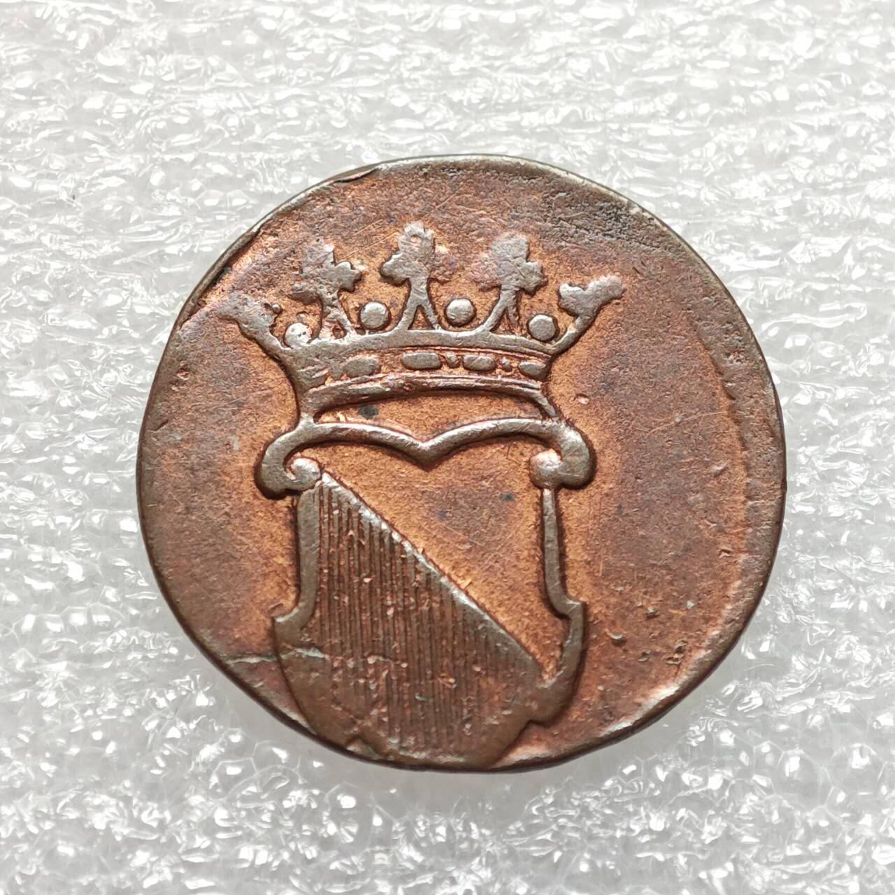  【淘币小摊】限时拍第八百九十二拍   教皇国塞舌尔加纳危地马拉场    每周一统一发货 荷属东印度公司1769年1/2杜伊特铜币好品 km112.1