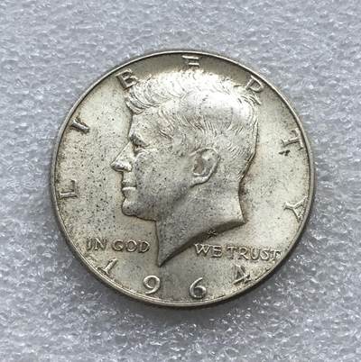 世界钱币专场拍卖 每周二开拍 - 1964年美国肯尼迪半美元银币 90%银