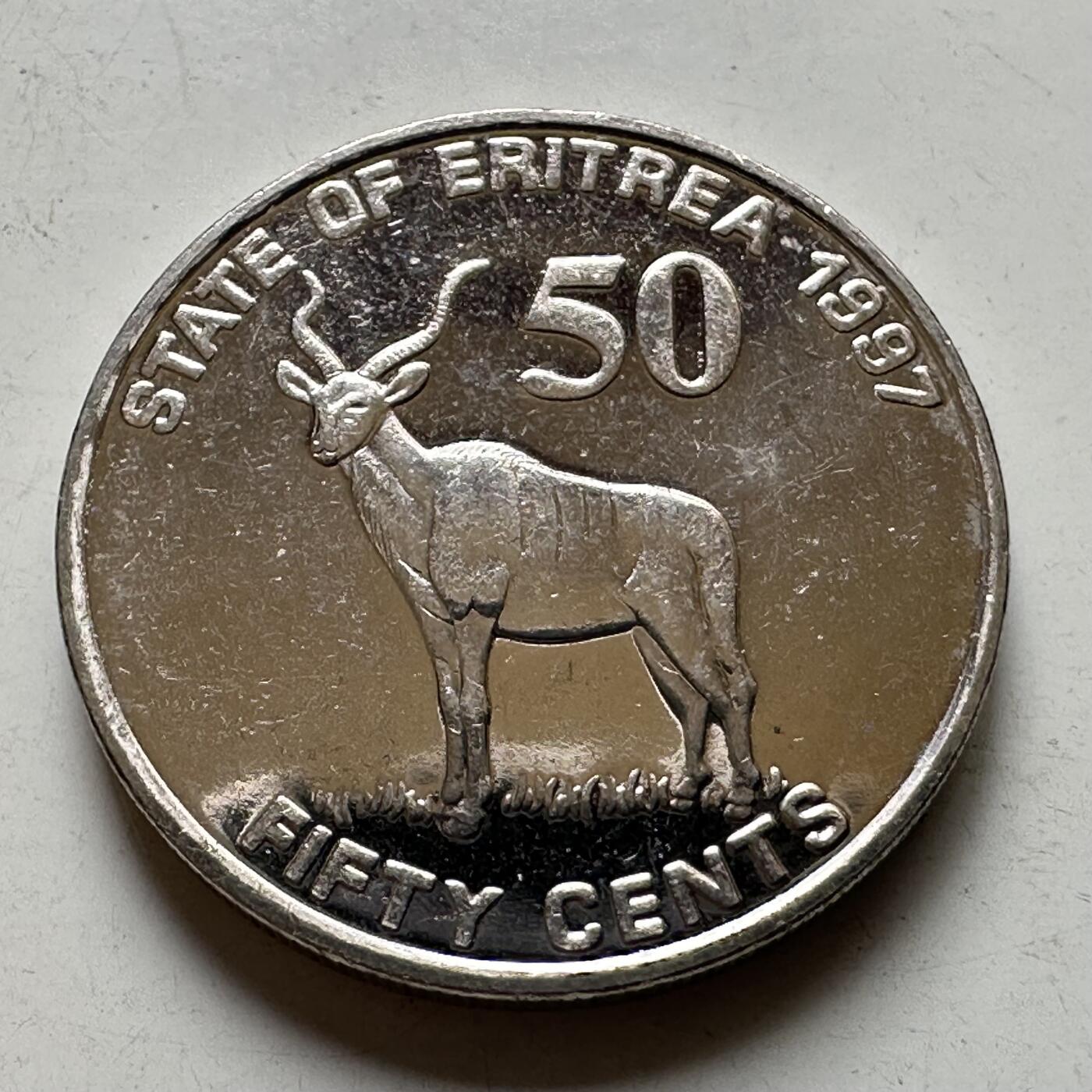 🌹外币初藏🌹🐯2026年第37场   每周二四六晚8️⃣点 接代拍 厄立特里亚1997年50分