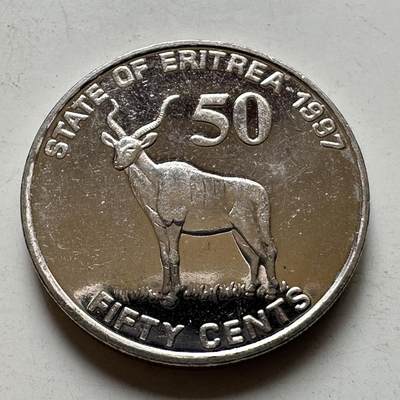 🌹外币初藏🌹🐯2026年第37场   每周二四六晚8️⃣点 接代拍 - 厄立特里亚1997年50分