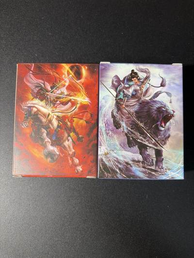 NO.29 好又多金牌大场，每周一站式配齐，方便凑单！（卖家送拍0抽成！周6晚9点截拍！） - 【套卡】卡德曼 杆子 巾帼水浒 上卷+下卷1套 冷烫粗闪 全新 有银色描边 在杆子其他画没有 非常难得