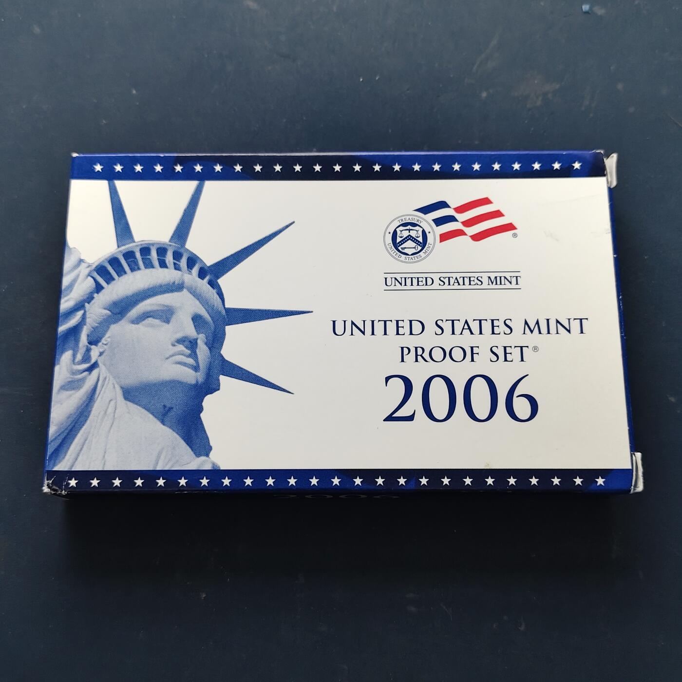 【全场包邮】纯粹捡漏拍519场 美国2006年官方封装精制套币（流通币一盒+州币一盒）-盒证全