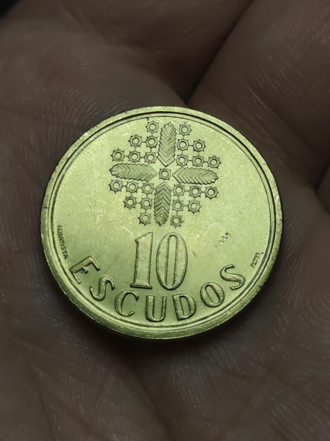 2026年第四十场(总第二百零九场）外国好品散币场(免佣金) 好品–葡萄牙🇵🇹1998年10埃斯库多(共和国第六套流通硬币)