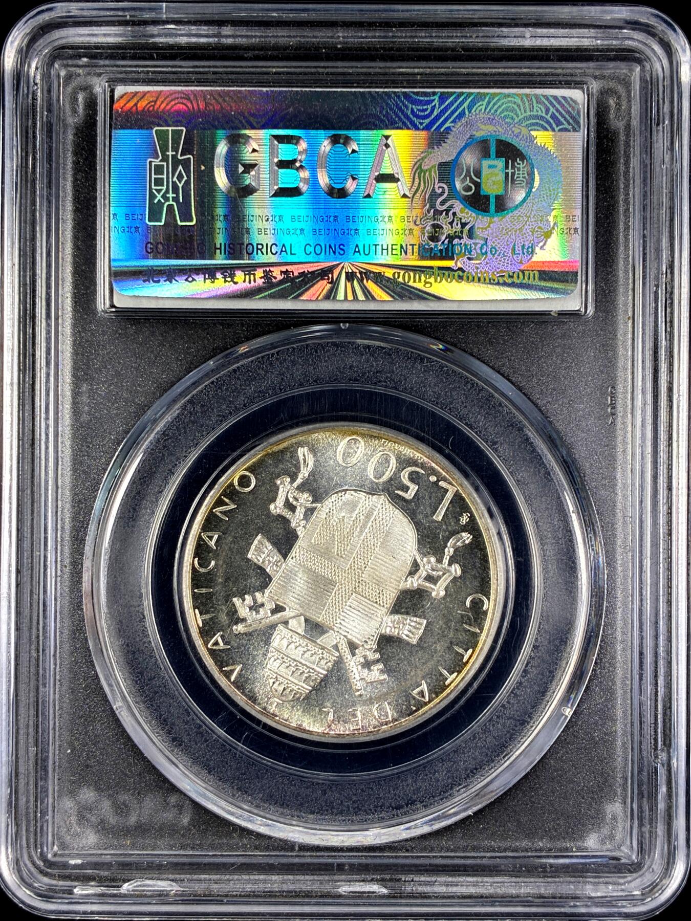 【雨安】【直播拍卖】【第0131期-评级币章】2026-04-04 周六 19:30 (金价1060, 银价18.08)  [评级现代] Vatican 梵蒂冈 500里拉 1979年 若望保禄二世 公博-MS67