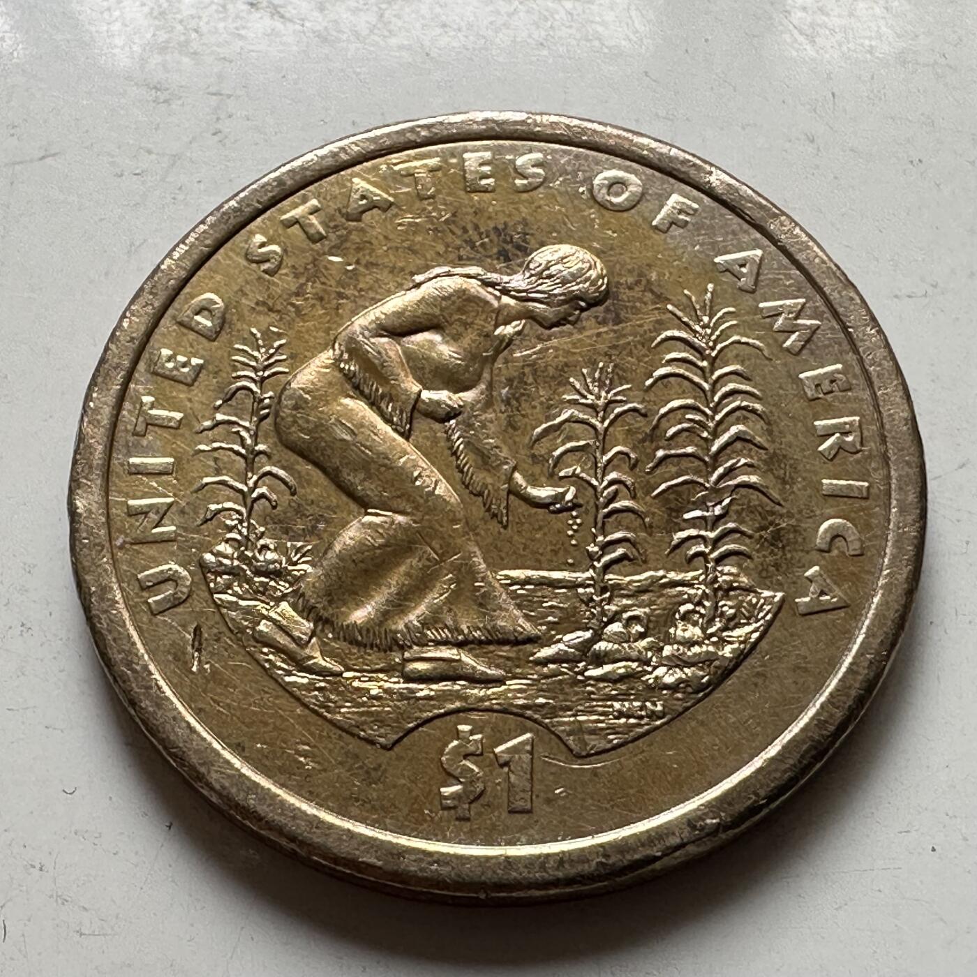 🌹外币初藏🌹🐯2026年第37场   每周二四六晚8️⃣点 接代拍 美国 2009年 萨卡加维亚 玉米种植主题 1美元