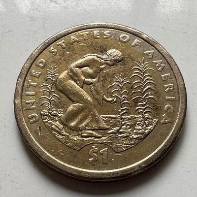 🌹外币初藏🌹🐯2026年第37场   每周二四六晚8️⃣点 接代拍 - 美国 2009年 萨卡加维亚 玉米种植主题 1美元