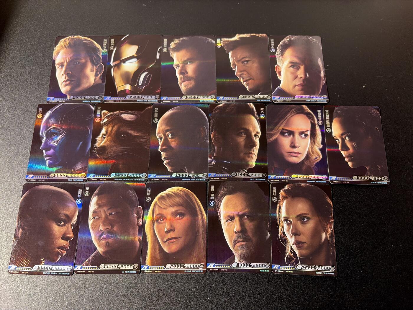 NO.29 好又多金牌大场，每周一站式配齐，方便凑单！（卖家送拍0抽成！周6晚9点截拍！） 【套卡】美漫卡牌 复仇者联盟电影真人版 大头卡全套16张 彩闪