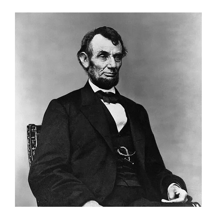 美国1865年 林肯总统+纪念堂高浮雕精制大合金章 50MM