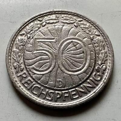 🌹外币初藏🌹🐯2026年第37场   每周二四六晚8️⃣点 接代拍 - 魏玛共和国1928年50芬尼