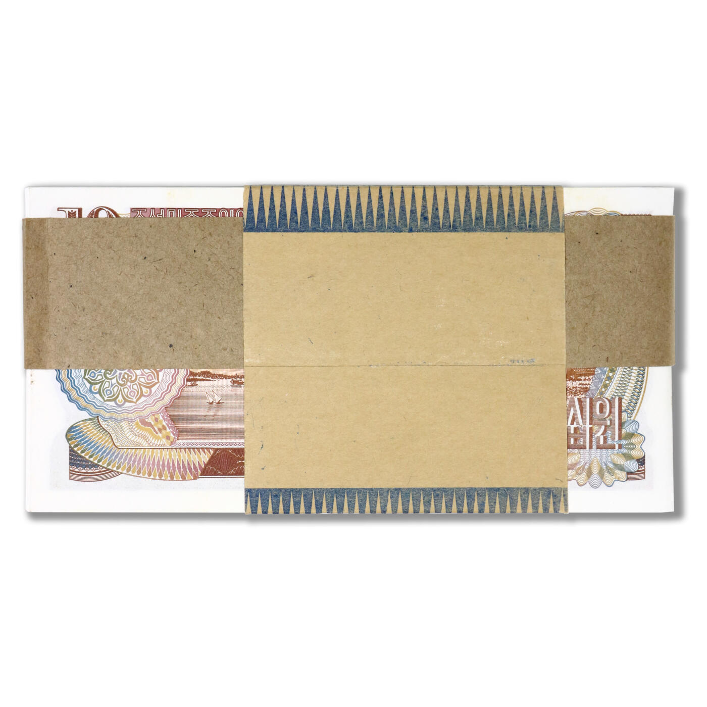 1978年朝鲜-第三版纸币10元无戳版整刀100张