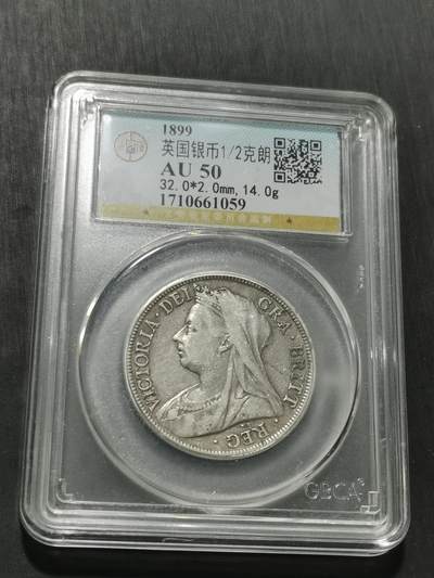 天下钱庄专场欢迎参拍 - 英国维多利亚披纱半克朗银币