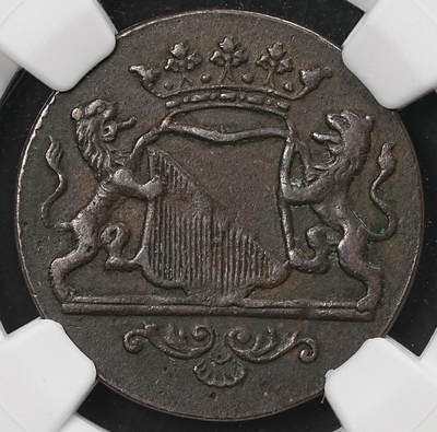 修遠堂世界钱币第110期 - NGC XF45BN 1786 年荷兰乌得勒支省1杜特铜币