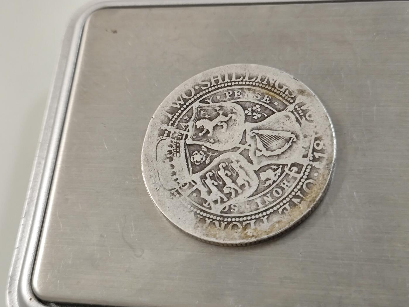 1894年英国维多利亚女王披纱2先令/1弗洛林银币