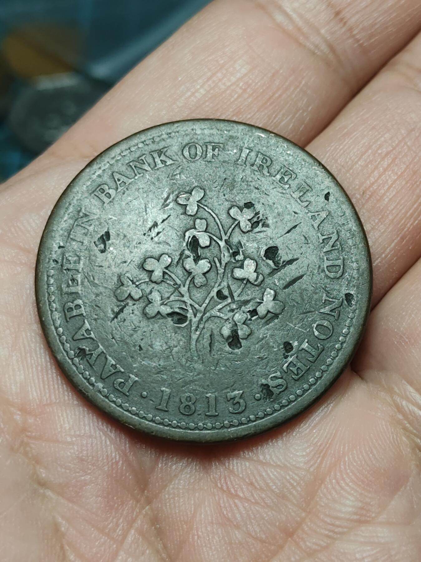 2026年第四十场(总第二百零九场）外国好品散币场(免佣金) 稀见品种–爱尔兰1813年1便士代币(都柏林-希尔斯五金批发商铺使用)