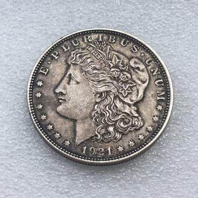 世界钱币专场拍卖 每周二开拍 - 1921年美国摩根女神一美元银币