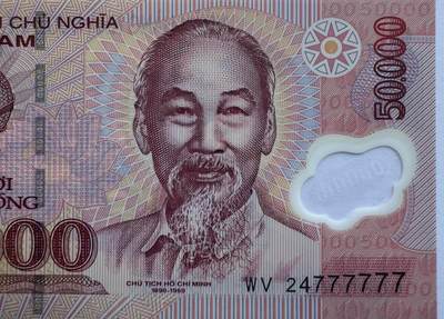 2026第6场（总第233期）：精品测试钞、外钞综合场  - PolySecure基材 全同号777777 越南2024年版50000盾塑料钞UNC（WV24冠）