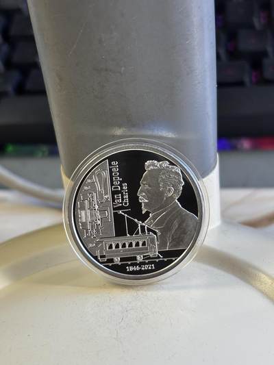 第196期拍卖 - 比利时2021年查尔斯·约瑟夫·范·德博莱银币，925银，14.6克