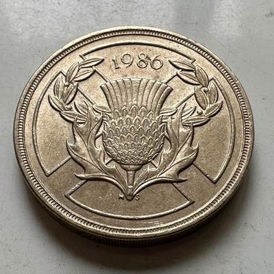 🌹外币初藏🌹🐯2026年第37场   每周二四六晚8️⃣点 接代拍 - 英国1986年两英镑纪念币