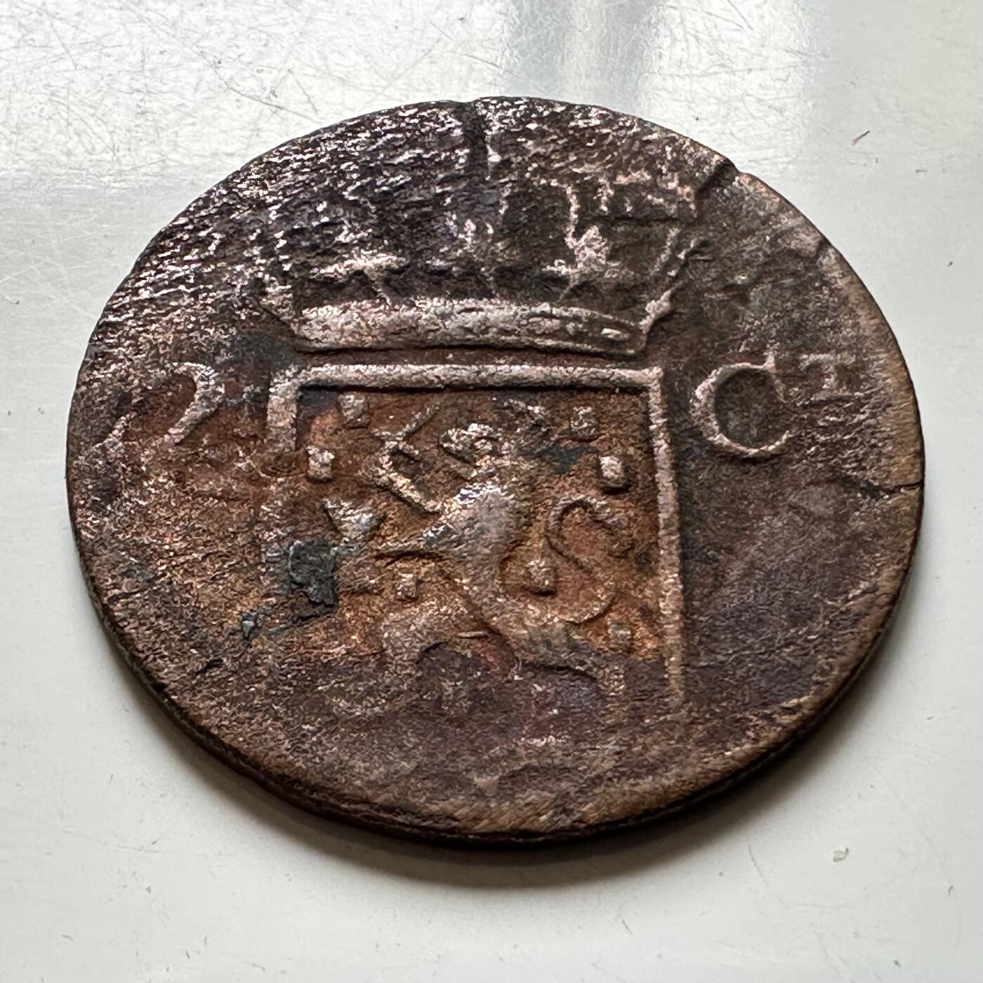 🌹外币初藏🌹🐯2026年第37场   每周二四六晚8️⃣点 接代拍 荷属东印度 1838年 1/2 Stuiver 铜币