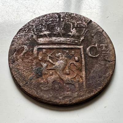 🌹外币初藏🌹🐯2026年第37场   每周二四六晚8️⃣点 接代拍 - 荷属东印度 1838年 1/2 Stuiver 铜币