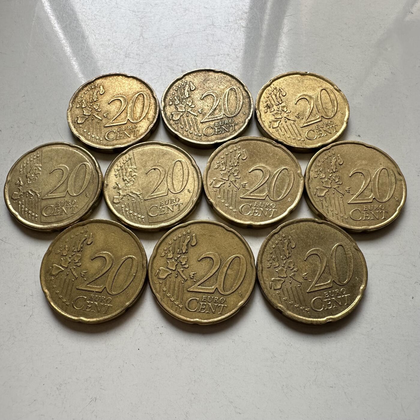 🌹外币初藏🌹🐯2026年第37场   每周二四六晚8️⃣点 接代拍 法国 20欧分 10枚组