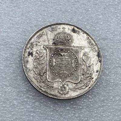 世界钱币专场拍卖 每周二开拍 - 1861年巴西1000瑞斯银币