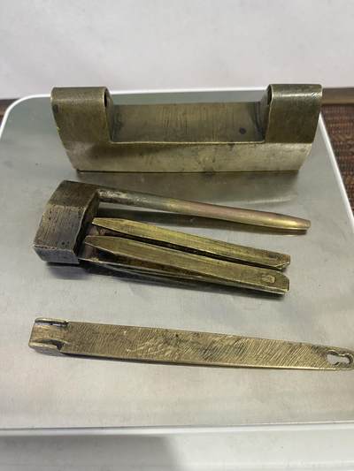 江南杂件场 - 铜锁带钥匙，可以打开