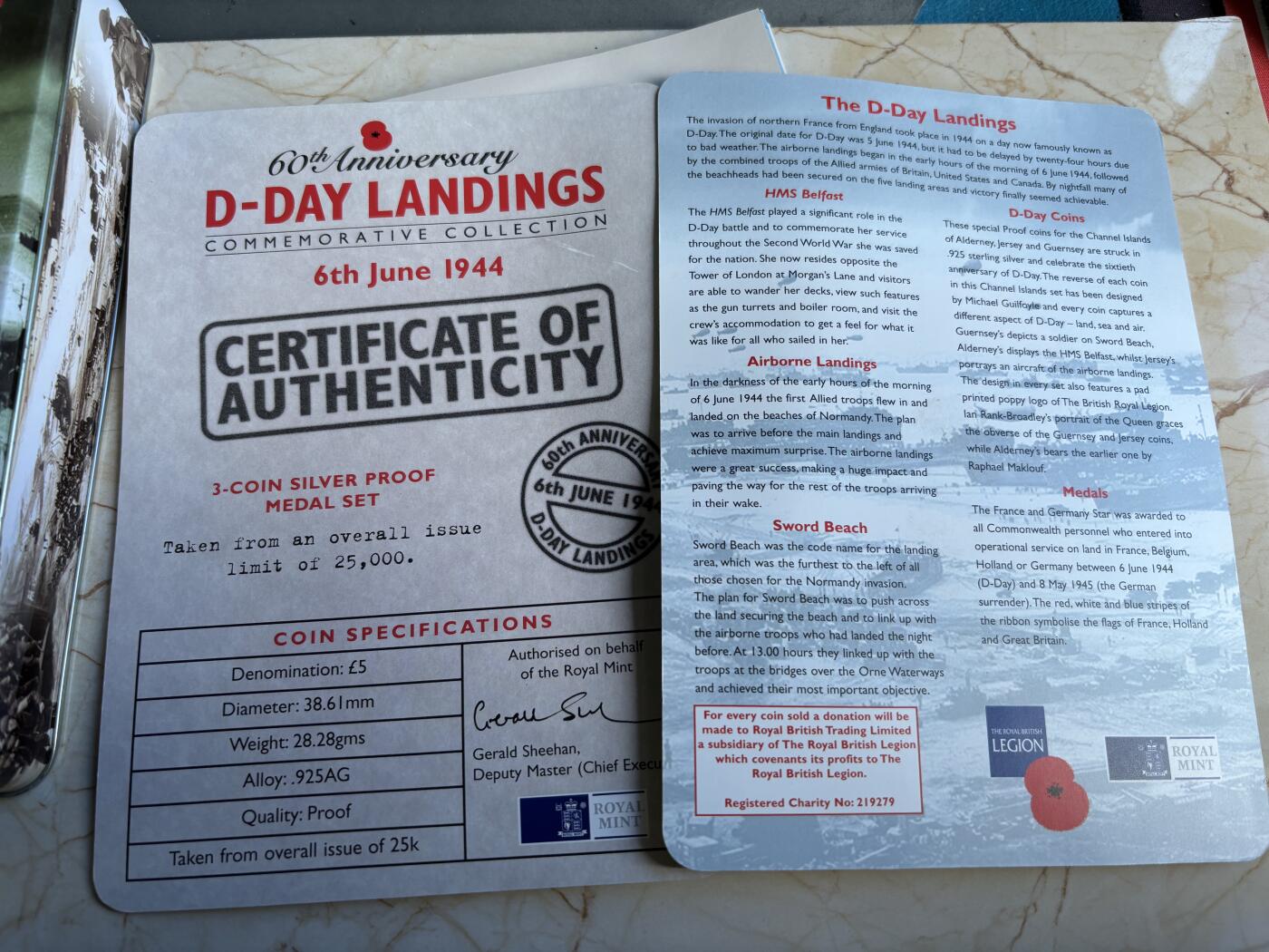 第196期拍卖 泽西根西奥尔德尼2004年诺曼底登陆纪念银币3枚套，925银，28.28克*3，发行25000套，有氧化