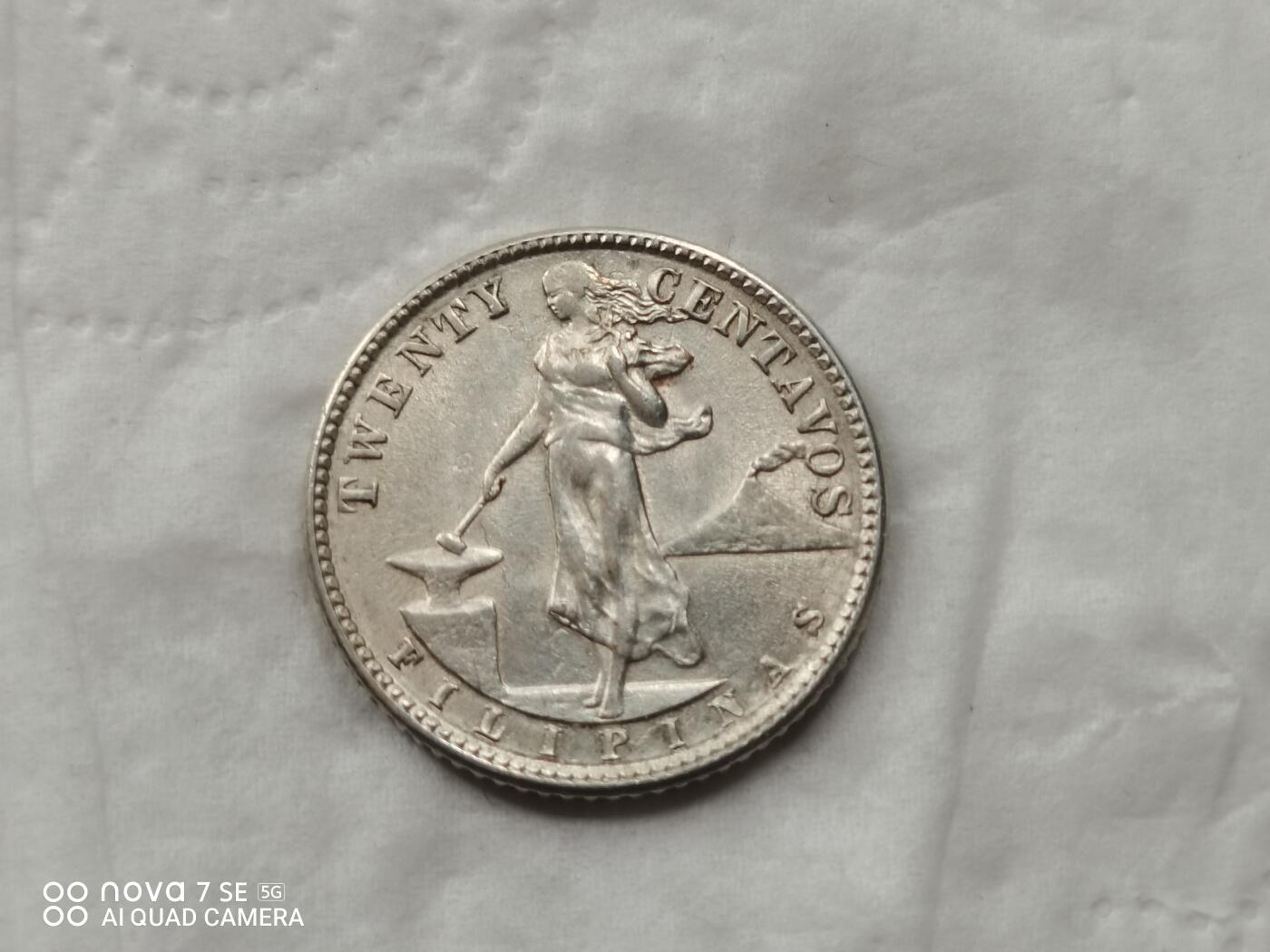 银币 1944年美属菲律宾20分银币