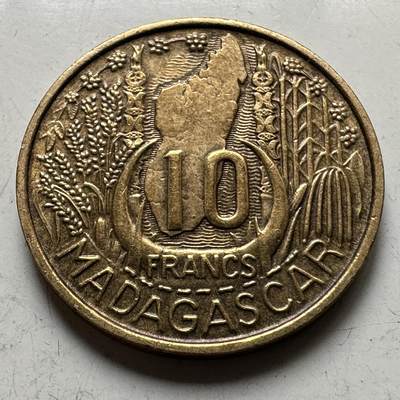 🌹外币初藏🌹🐯2026年第37场   每周二四六晚8️⃣点 接代拍 - 法属马达加斯加 1953年 10法郎