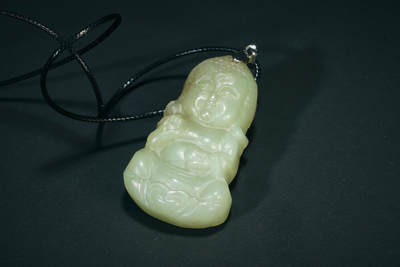 上海都达杂项专场七十二【全场包邮】 - 天然和田玉精雕《宝宝佛》挂件 